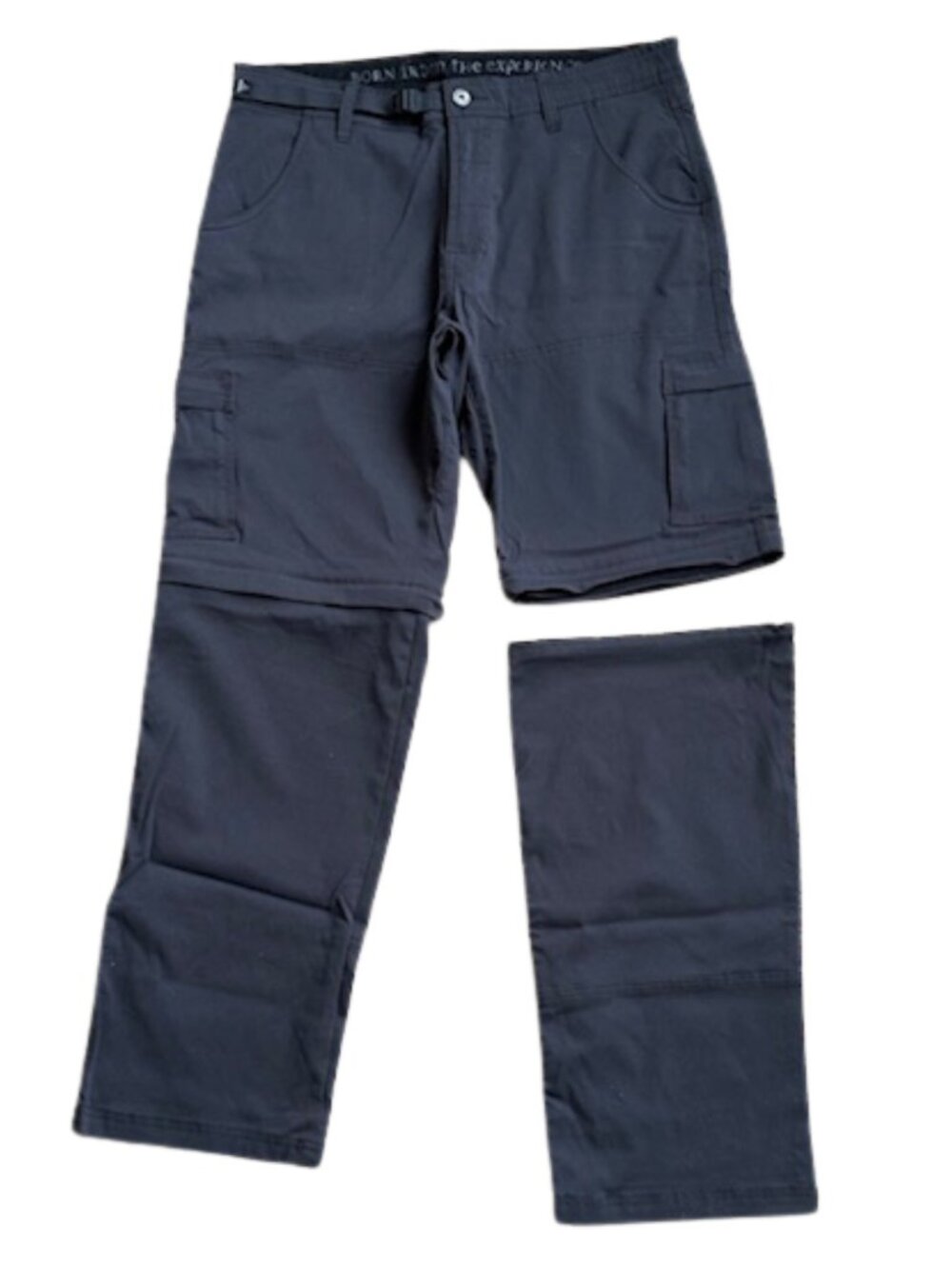 Prana Convertible Hiking Pants – Men’s 36x32 – Zip-Off Shorts – Gray